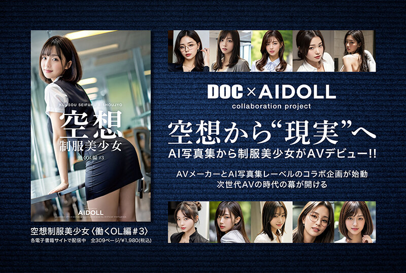 空想制服美少女 AI MODEL AV DEBUT 働くOL編 1枚目